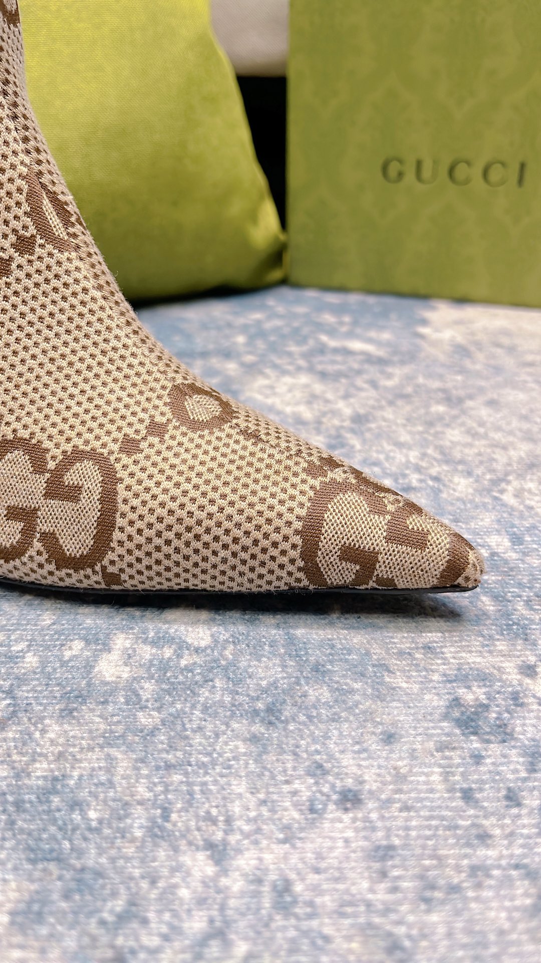 Gvc*1 Women’s Lisa Monogram Canvas Ankle Boots Beige For Women GG