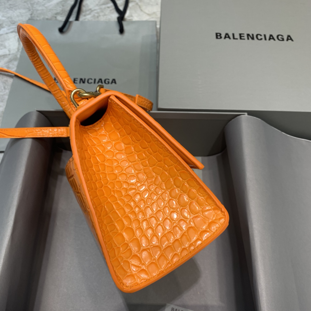 Ba1en*iaga Hourglass Small Handbag In Orange, For Women, Women’s Bags 9in/23cm
