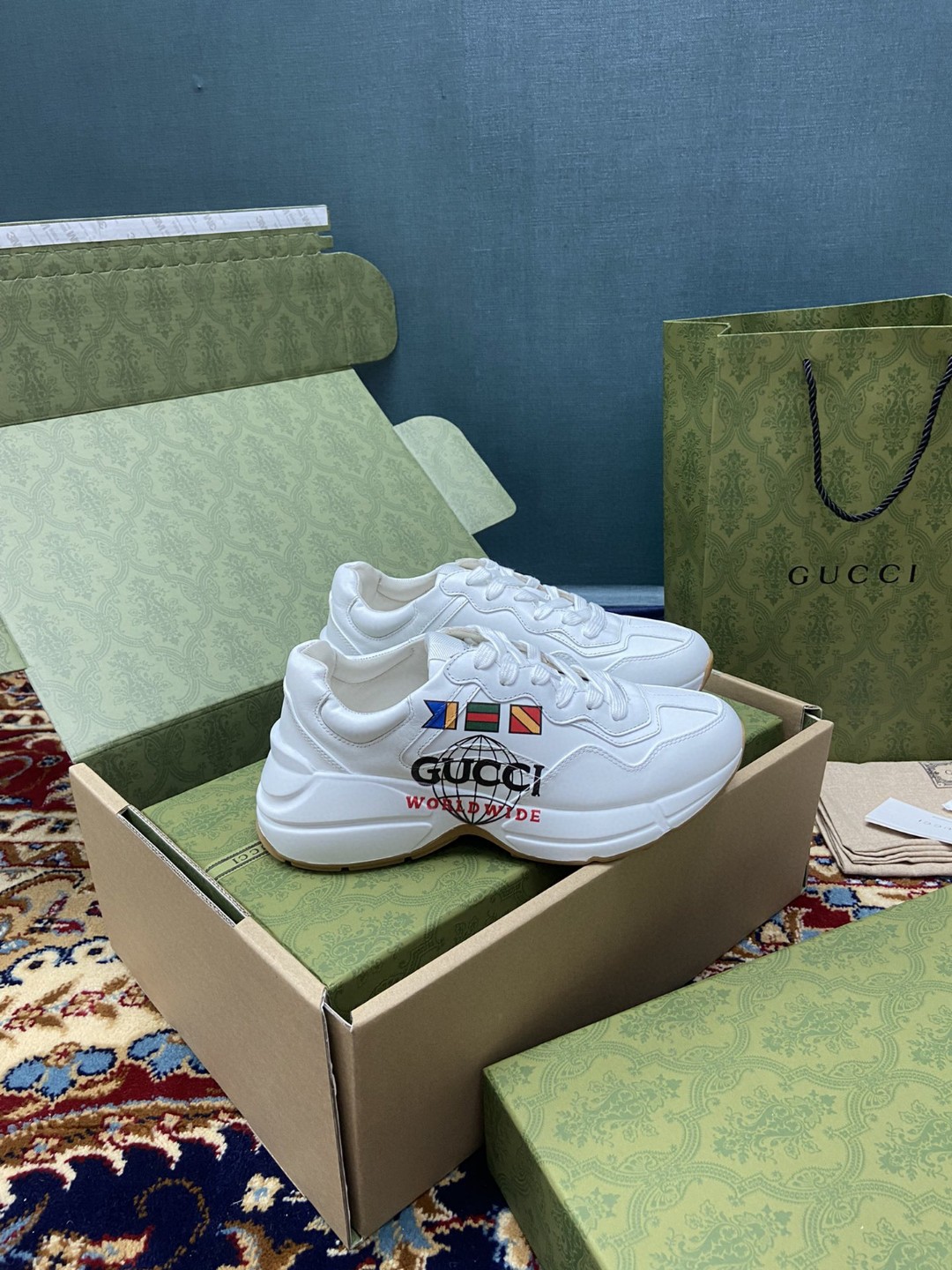 Gvc*1 Women’s Rhyton Sneakers With Worldwide White Ivory For Women 599146 DRW00 9014