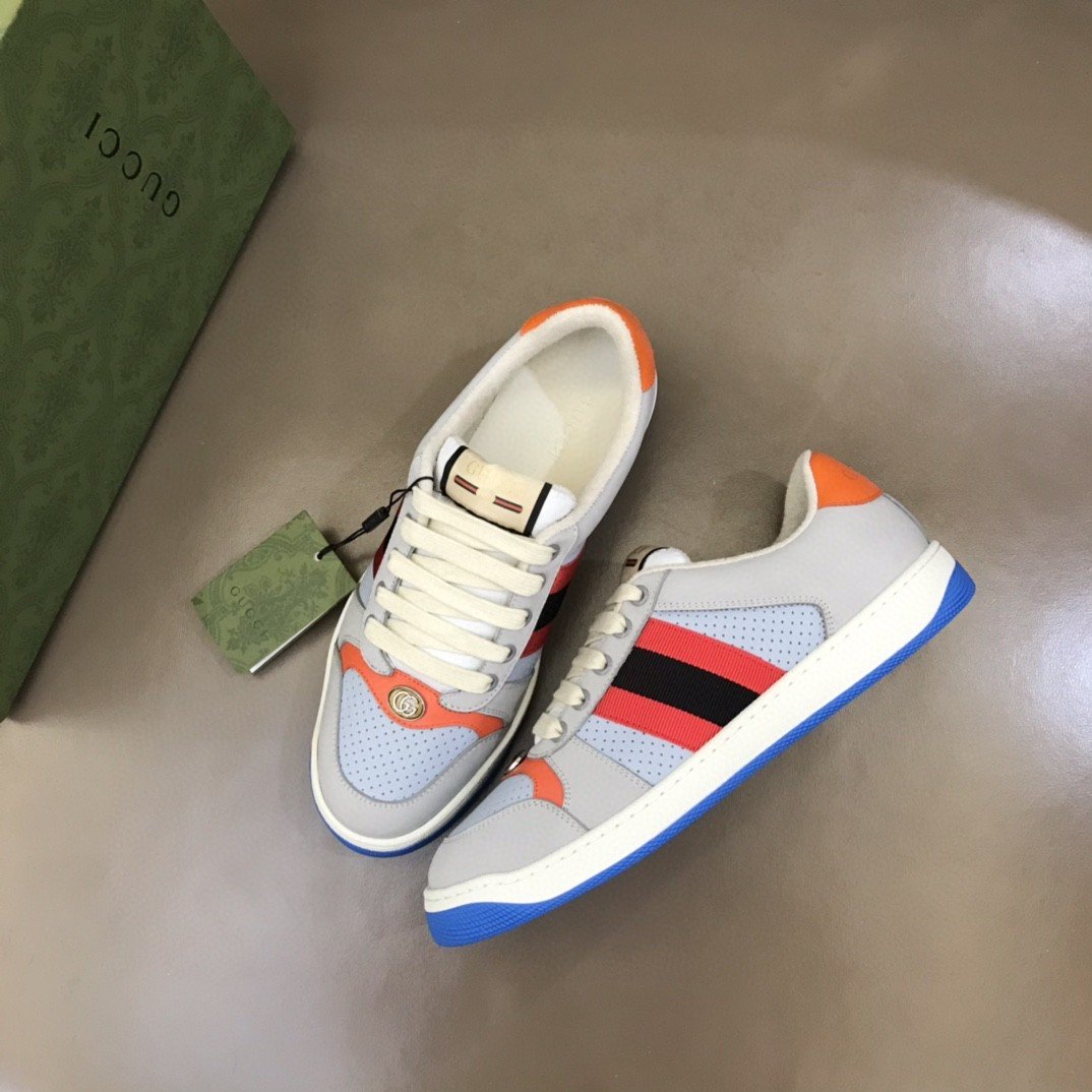 Gvc*1 Gray Screener Sneakers For Women GG Shoes 708296 0YIA0