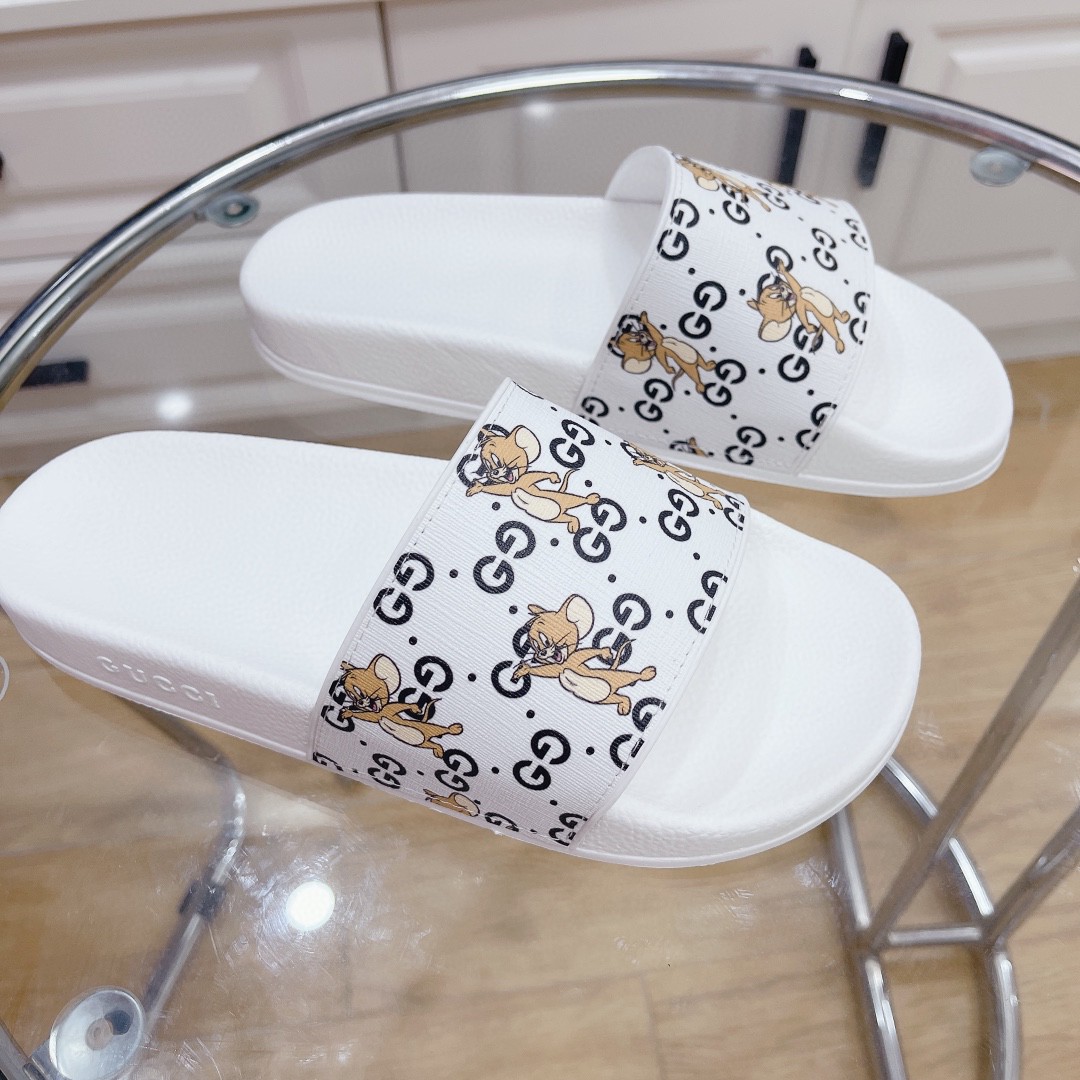 Gvc*1 Men’s Jerry Print Slide Sandal White For Men 681867