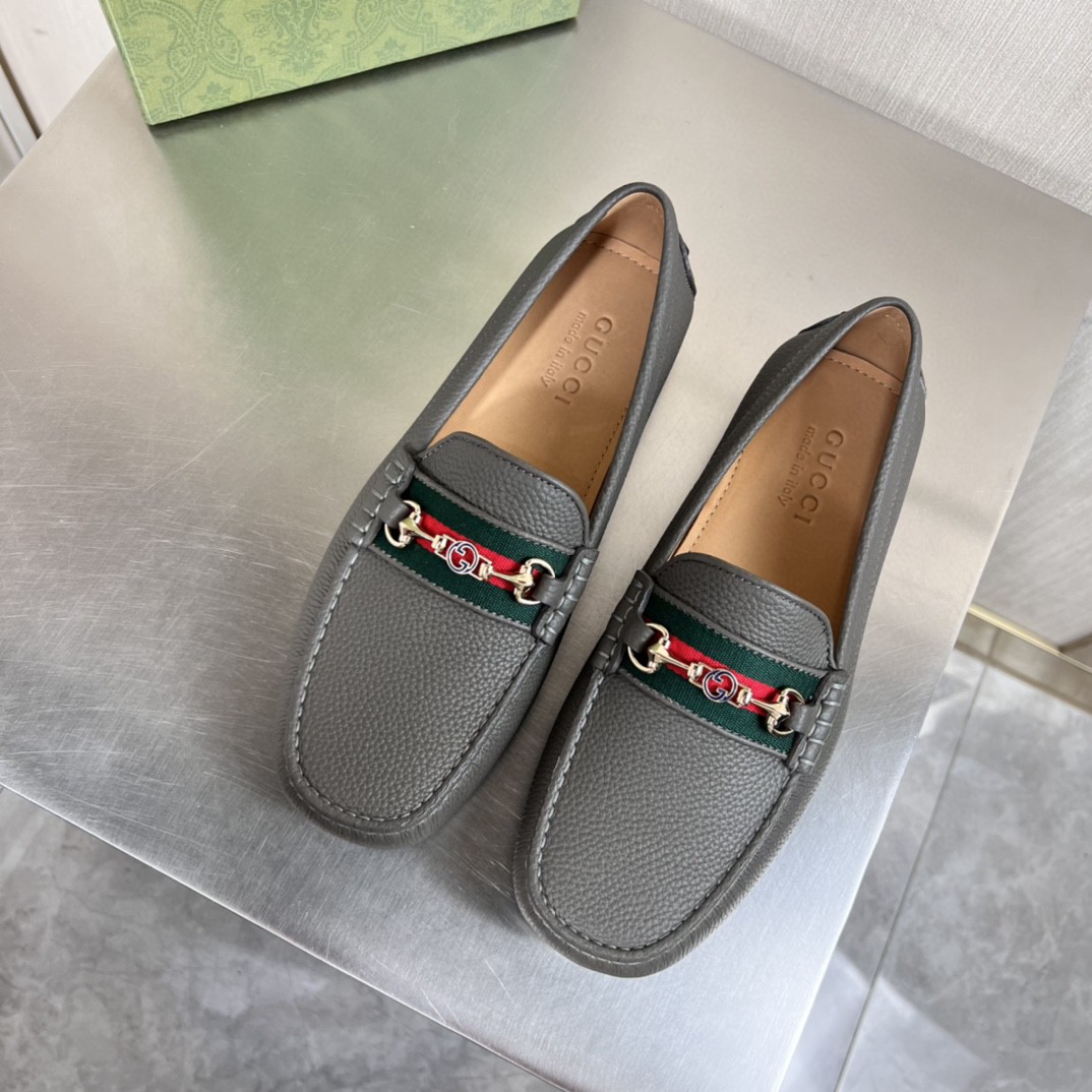 Gvc*1 Men’s Loafers With Web Details Dark Gray For Men 6246981