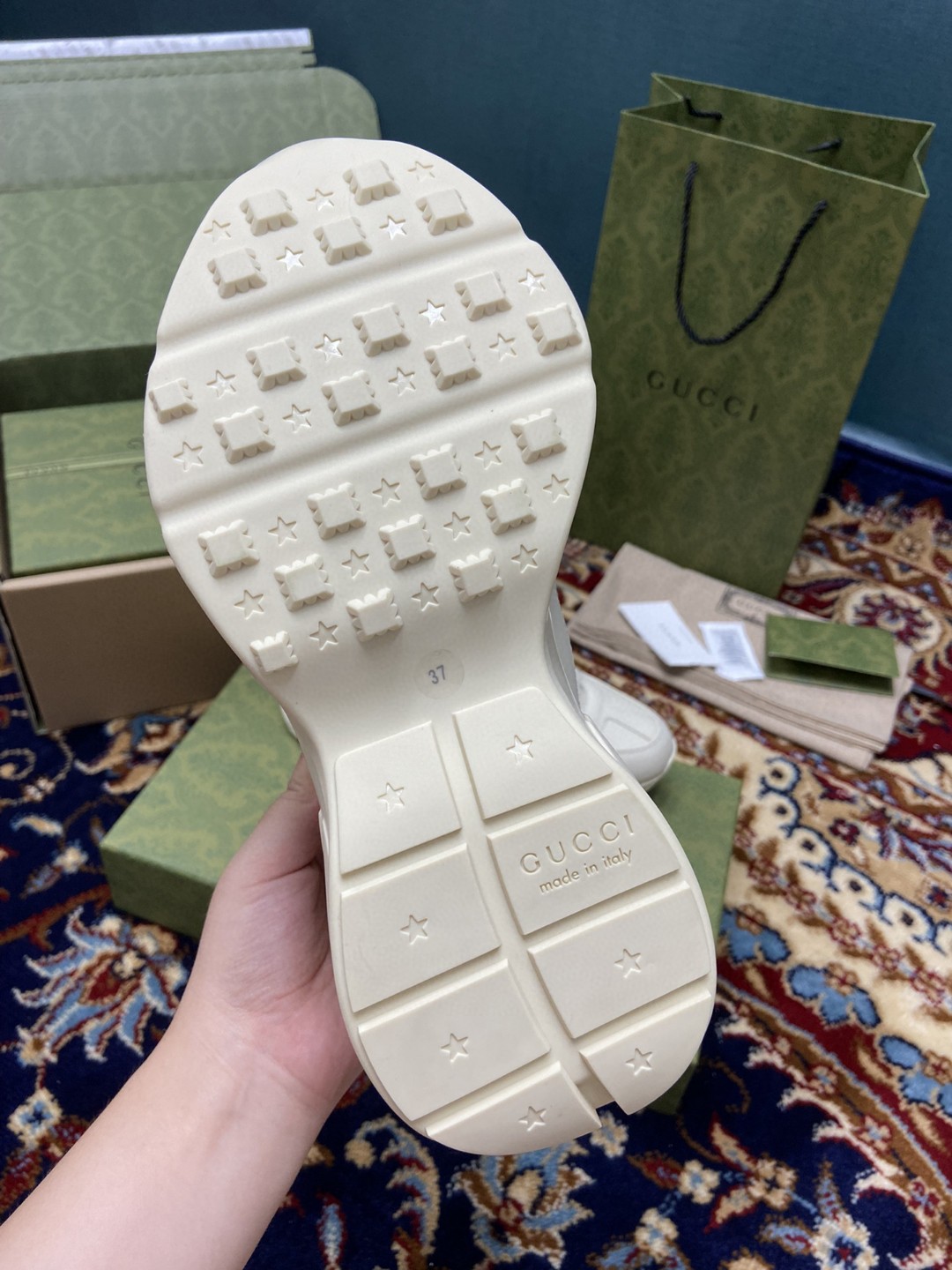 Gvc*1 Women’s Rhyton Sneakers With Gvc*1 Love Parade Red White Ivory For Women 524990‎