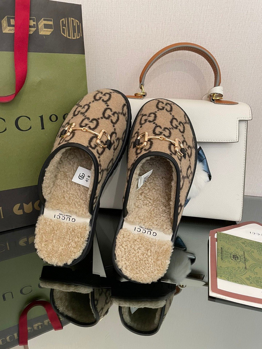 Gvc*1 Men’s GG Slipper With Horsebit Brown For Men GG Shoes 694249