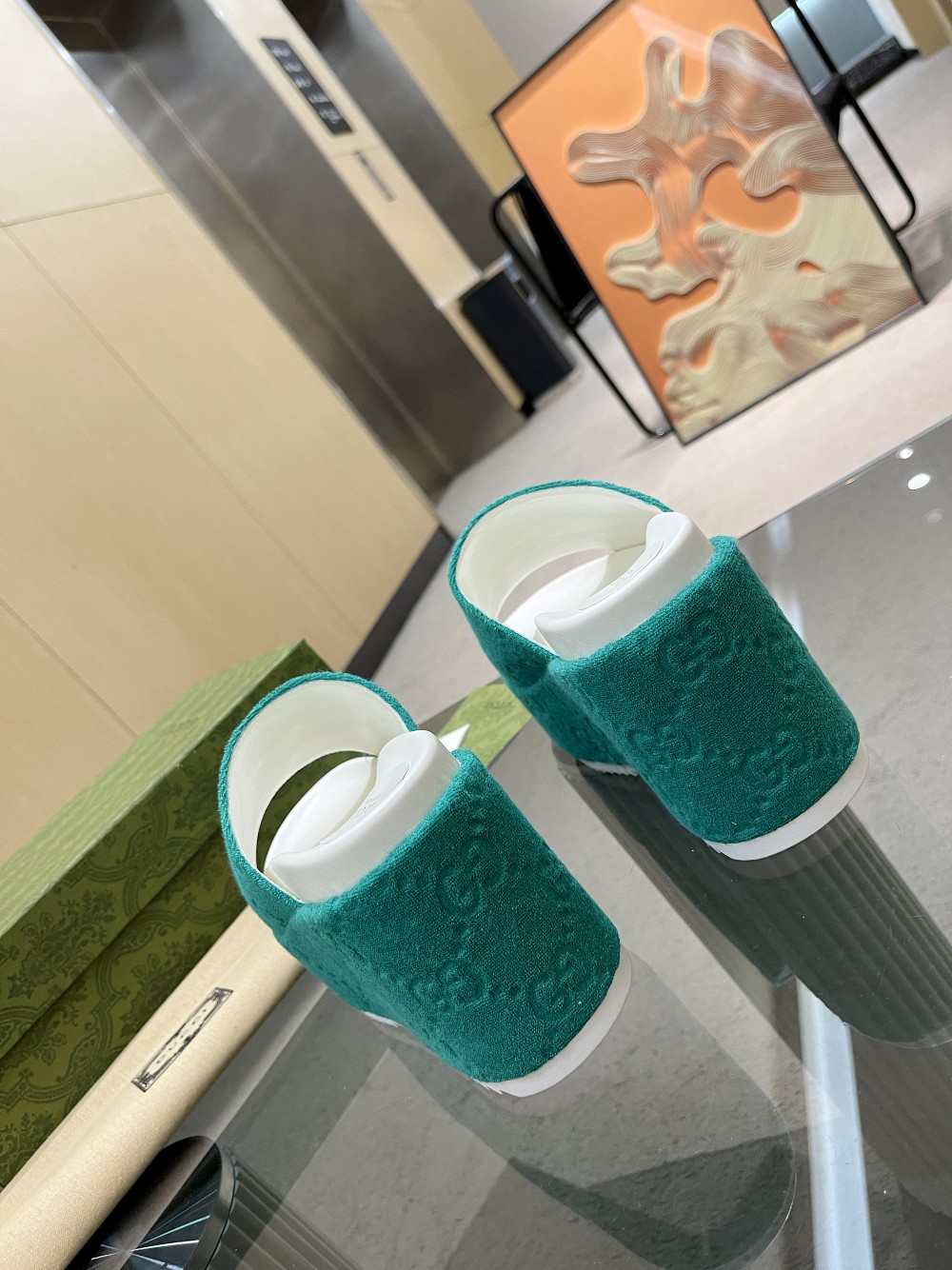 Gvc*1 Women’s GG Platform Sandal Dark Green For Women GG