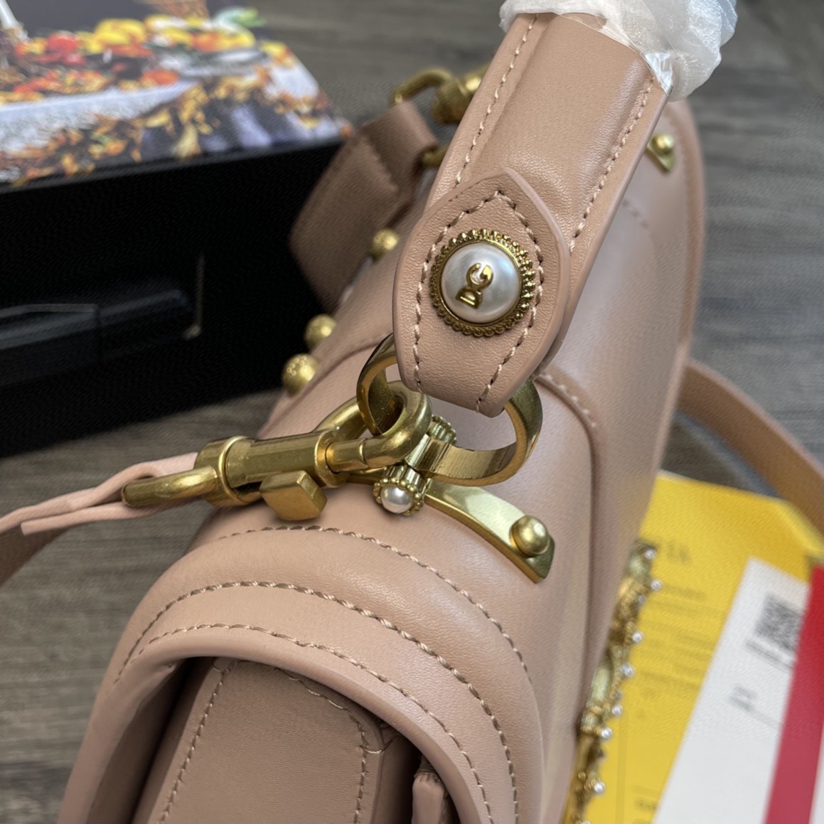 Dolce & Gabbana DG Girls Bag In Quilted Nappa Beige For Women 10.6in/27cm DG