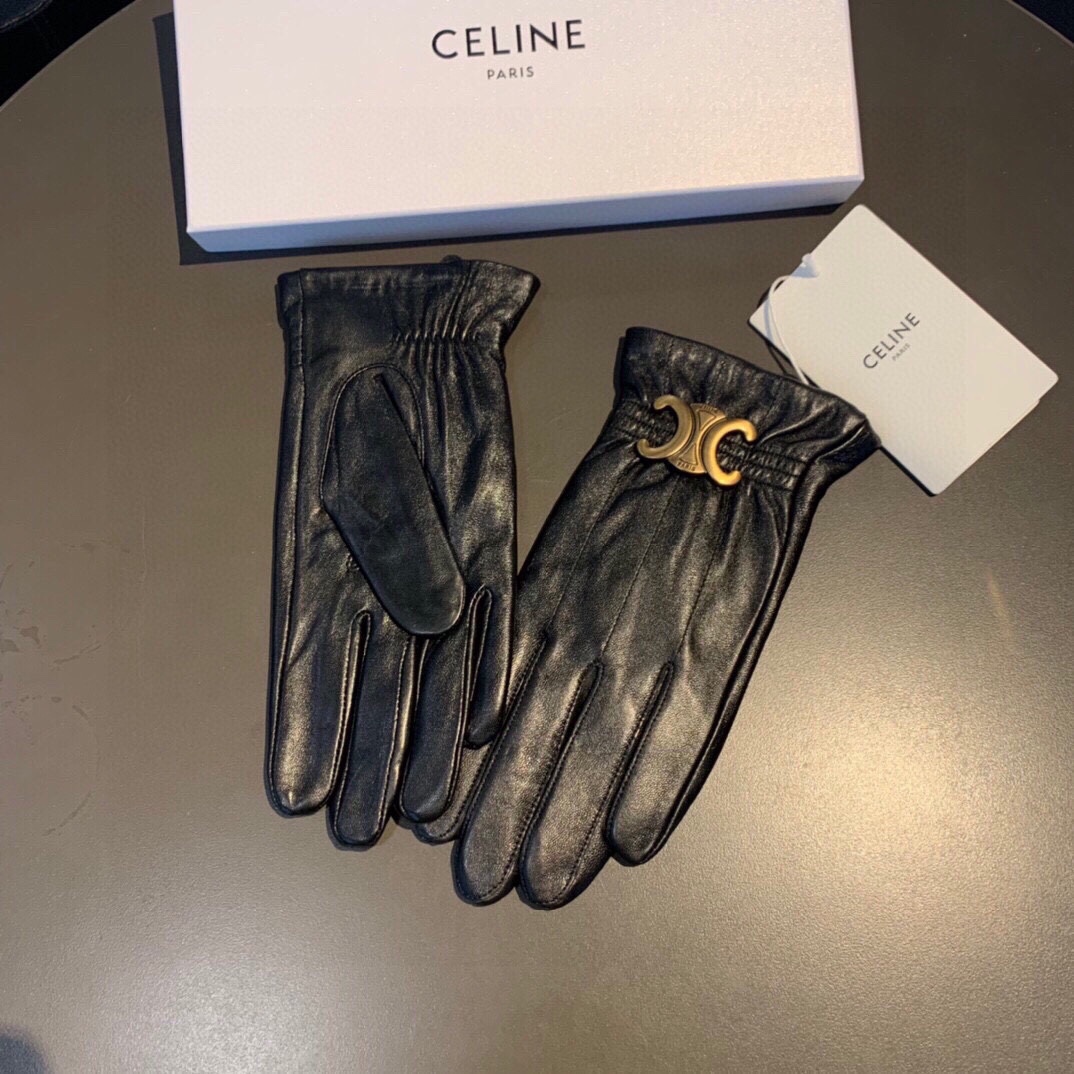 Ce1i*e Triomphe Gloves In Black