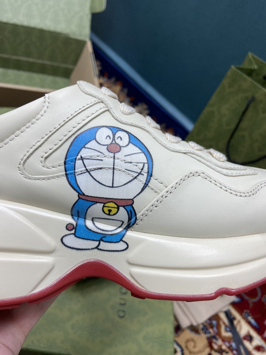 Doraemon x Gvc*1 Women’s Rhyton Sneaker White Ivory For Women 655025 DRW00 9522