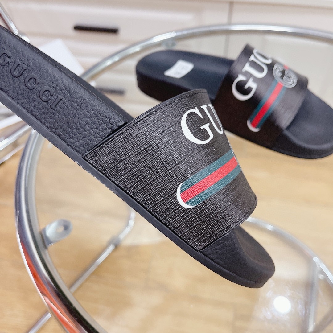 Gvc*1 Women’s Logo Rubber Slide With Web Black For Women 522887