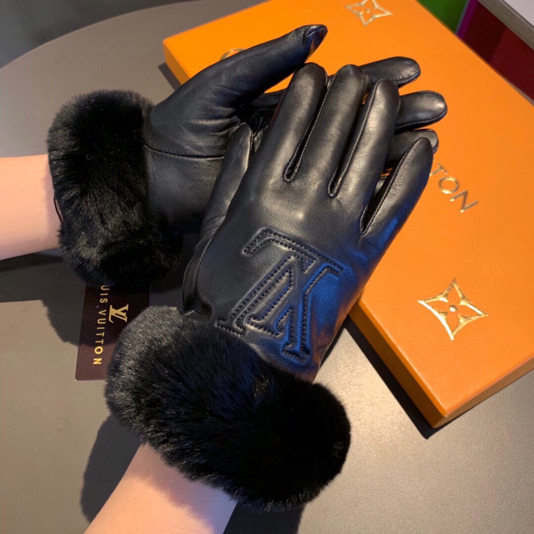 L0vis Vvtt0n Gloves In Black