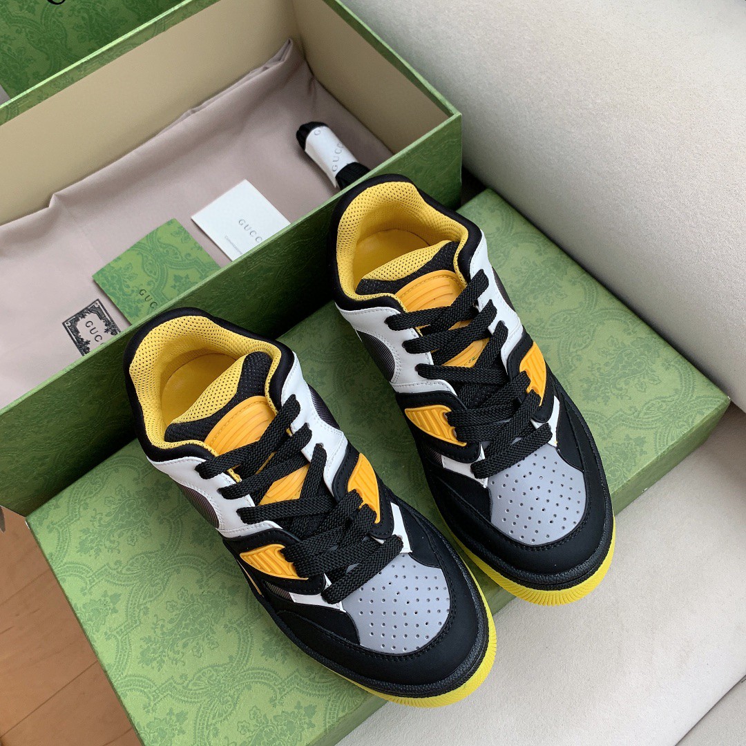 Gvc*1 Men’s Basket Sneaker Black Yellow And White For Men 661308 2SH90 1098