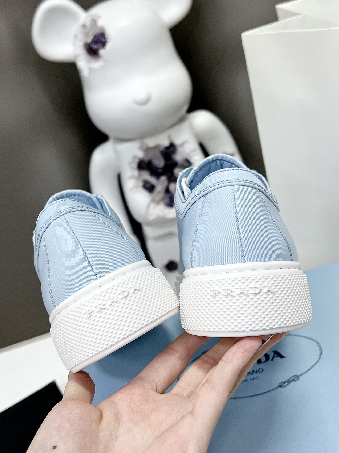 Pra*a Macro Re-Nylon And Brushed Sneakers Blue For Women 1.2in/30mm PRD