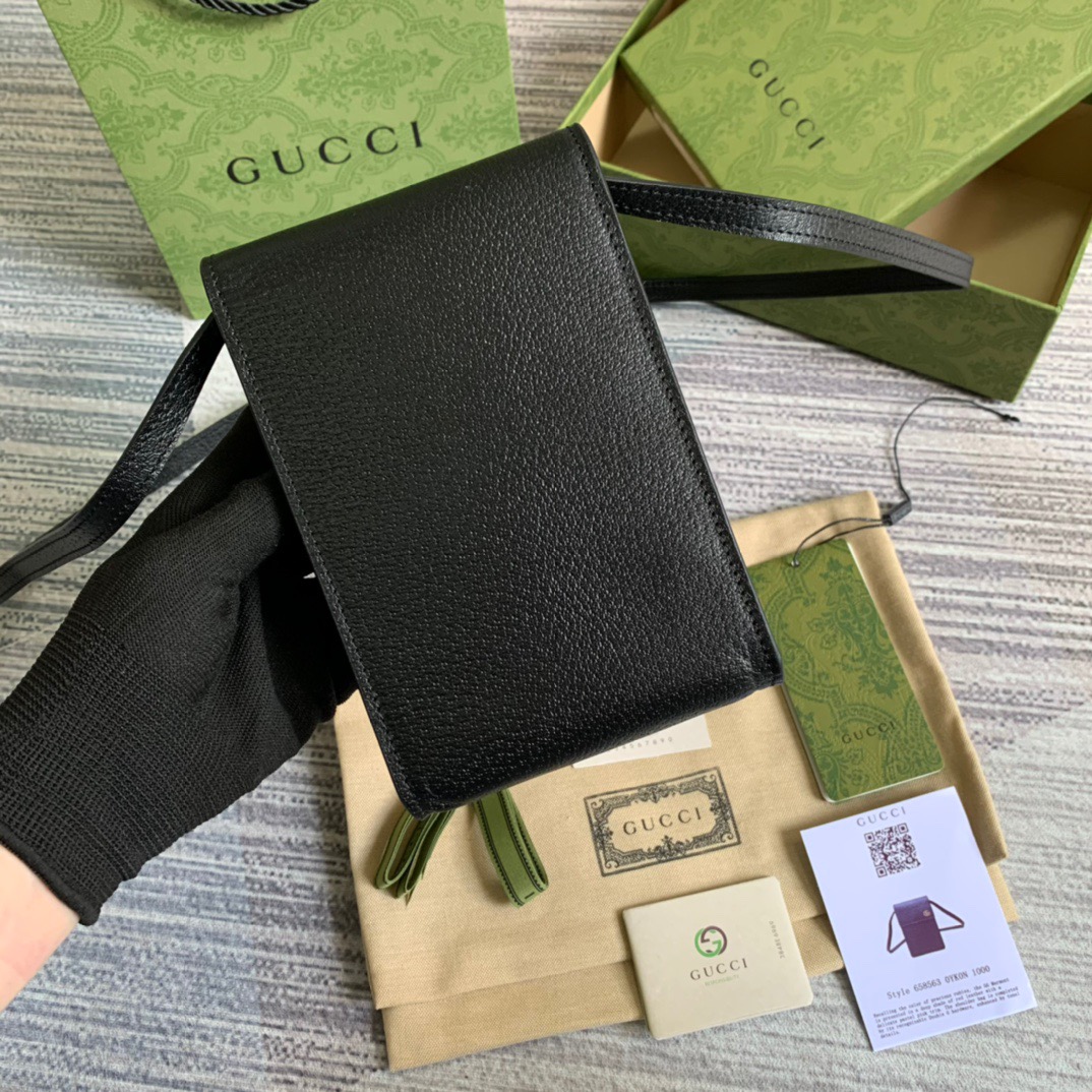 Gvc*1 Mini Bag With Double G Black For Men 7.1in/18cm GG