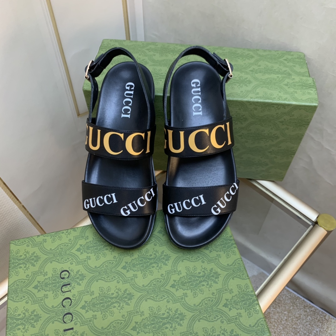 Gvc*1 Women’s Tiger And Buckle Sandal Black For Women GG