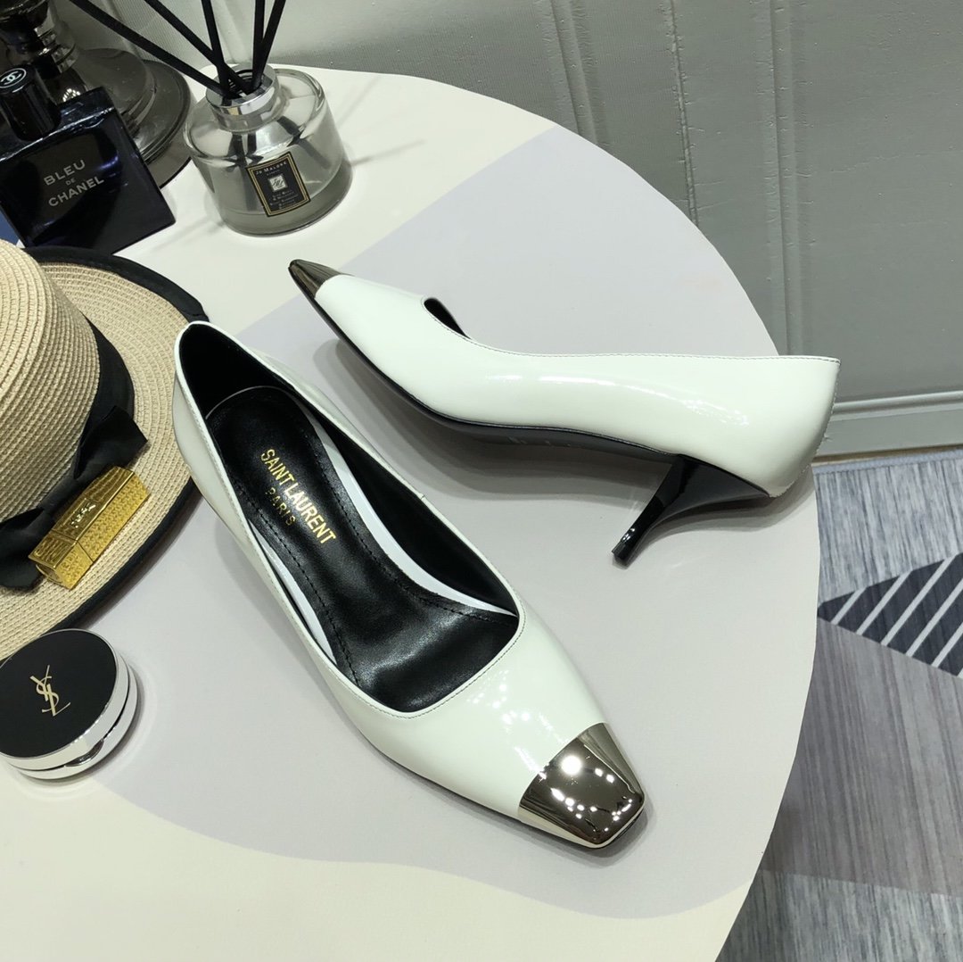 Sa1nt Lau*nt Women’s Blade Slingback Pumps White For Women Y51