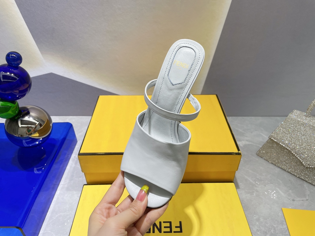 F**di First Grey High-Heeled Sandals For Women