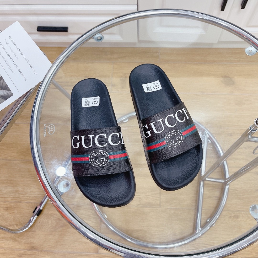 Gvc*1 Women’s Logo Rubber Slide With Web Black For Women 522887