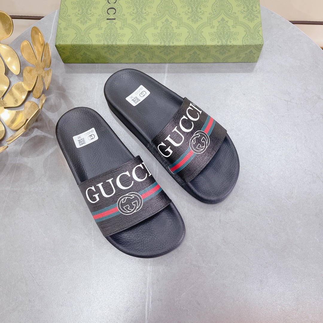 Gvc*1 Women’s Logo Rubber Slide With Web Black For Women 522887