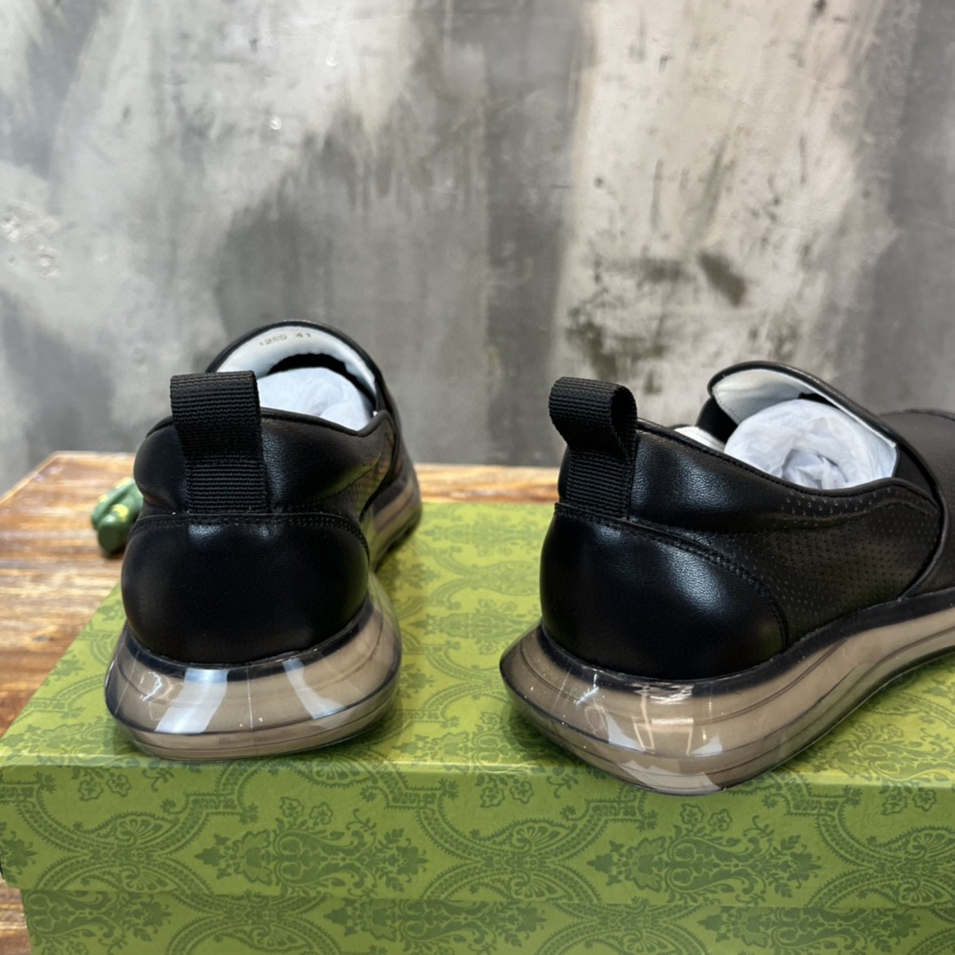 Gvc*1 Men’s Perforated Slip On Sneaker Black For Men 407364