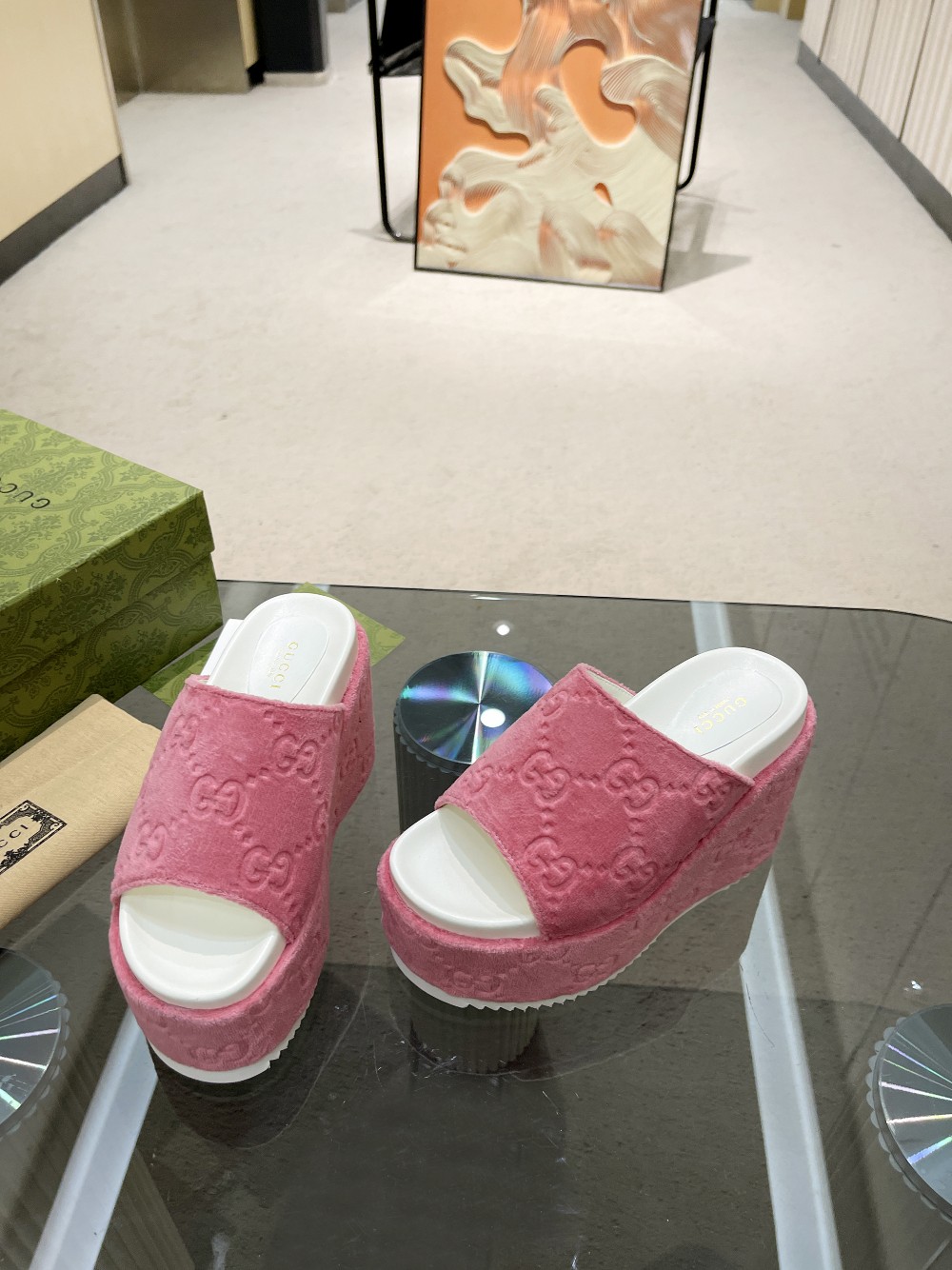 Gvc*1 Women’s GG Platform Sandal Pink For Women GG