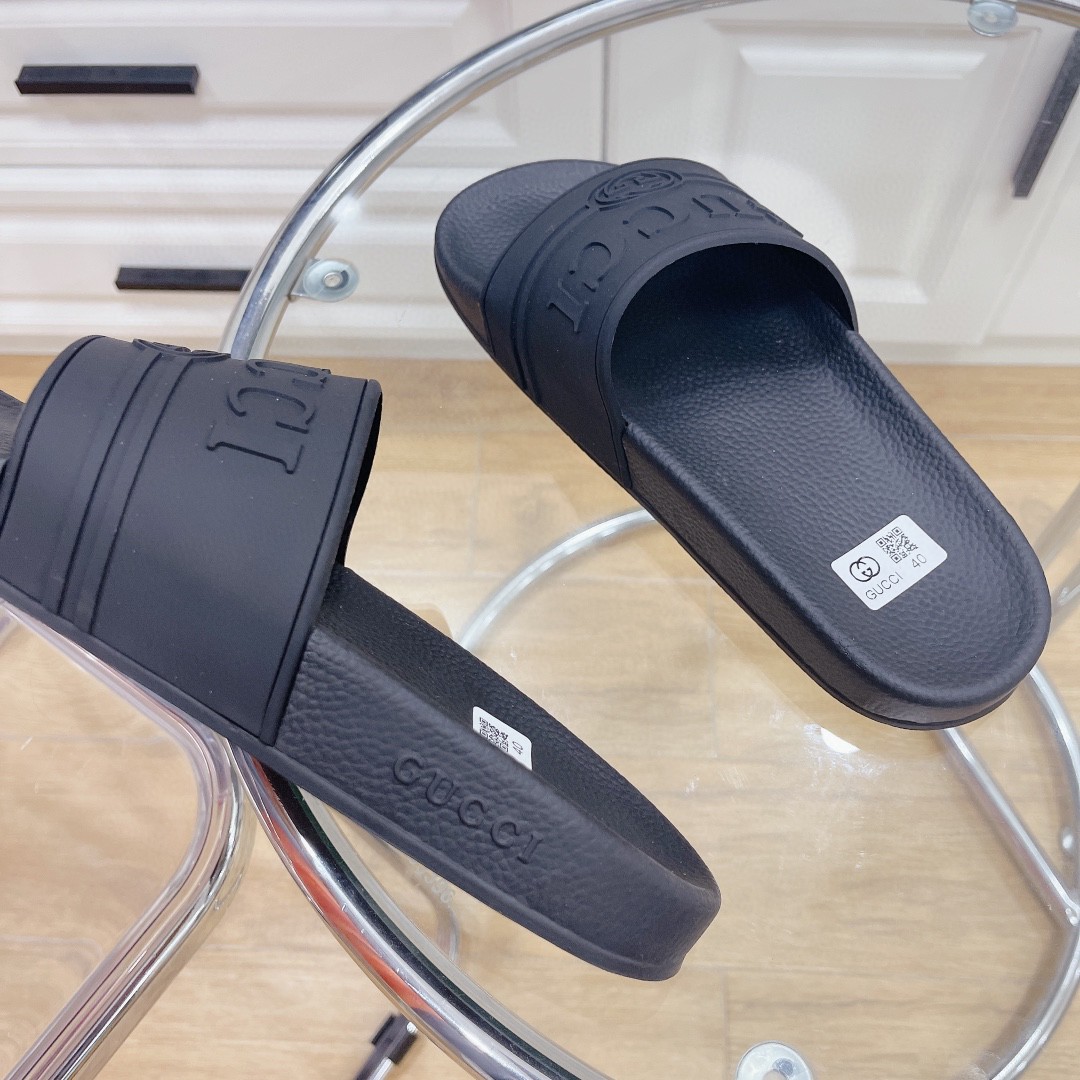 Gvc*1 Women’s Logo Rubber Slide Black For Women 522887 JCZ00 1031