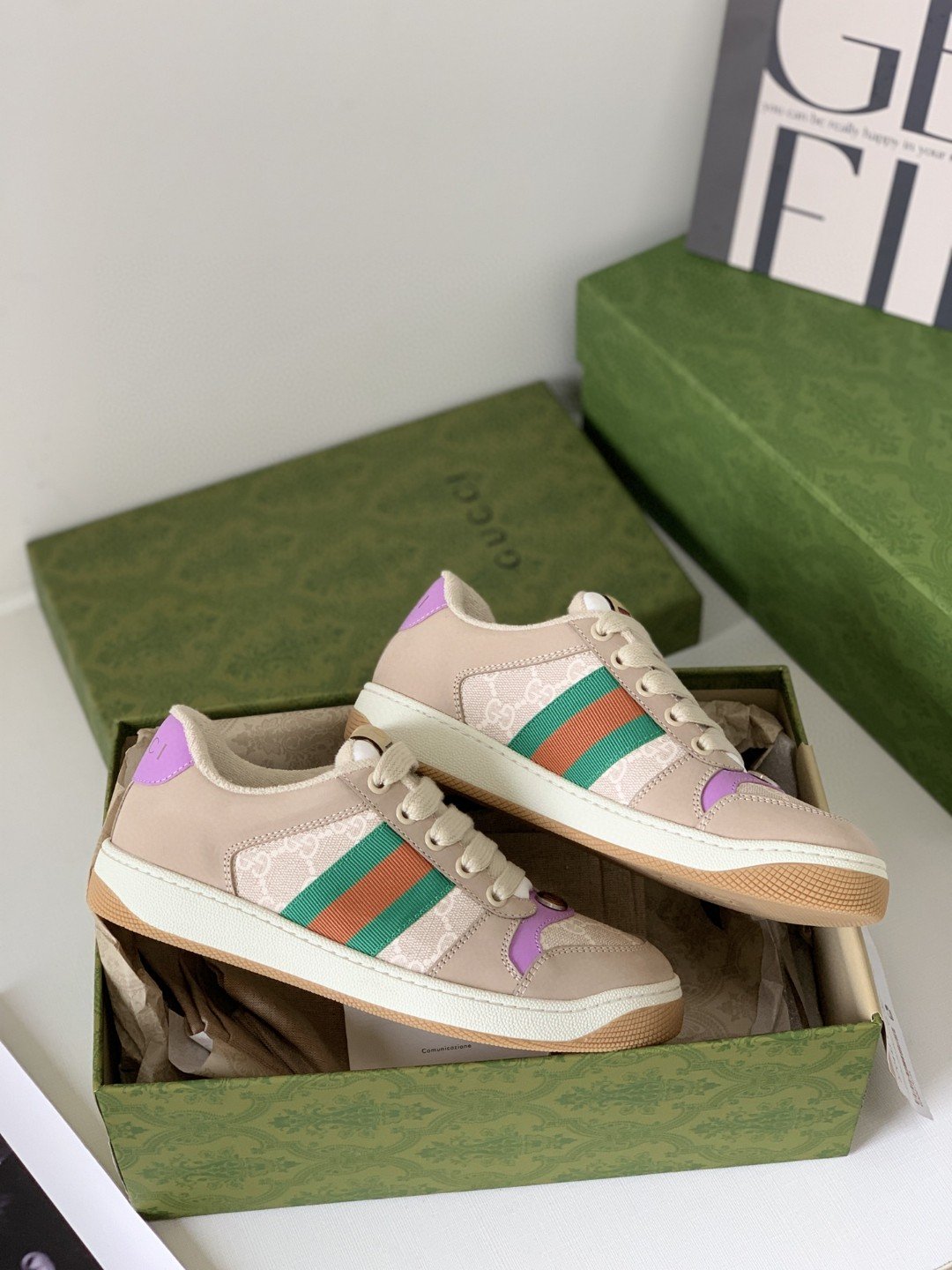 Gvc*1 Women’s Screener Sneaker Beige For Women 546551-HVKI0-9765