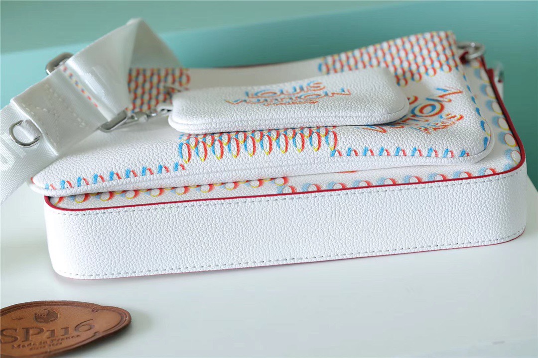 L0vis Vvtt0n Trio Messenger Damier Spray White For Men, Men’s Bags, Shoulder And Crossbody Bags 9.5in/25cm LV M20665