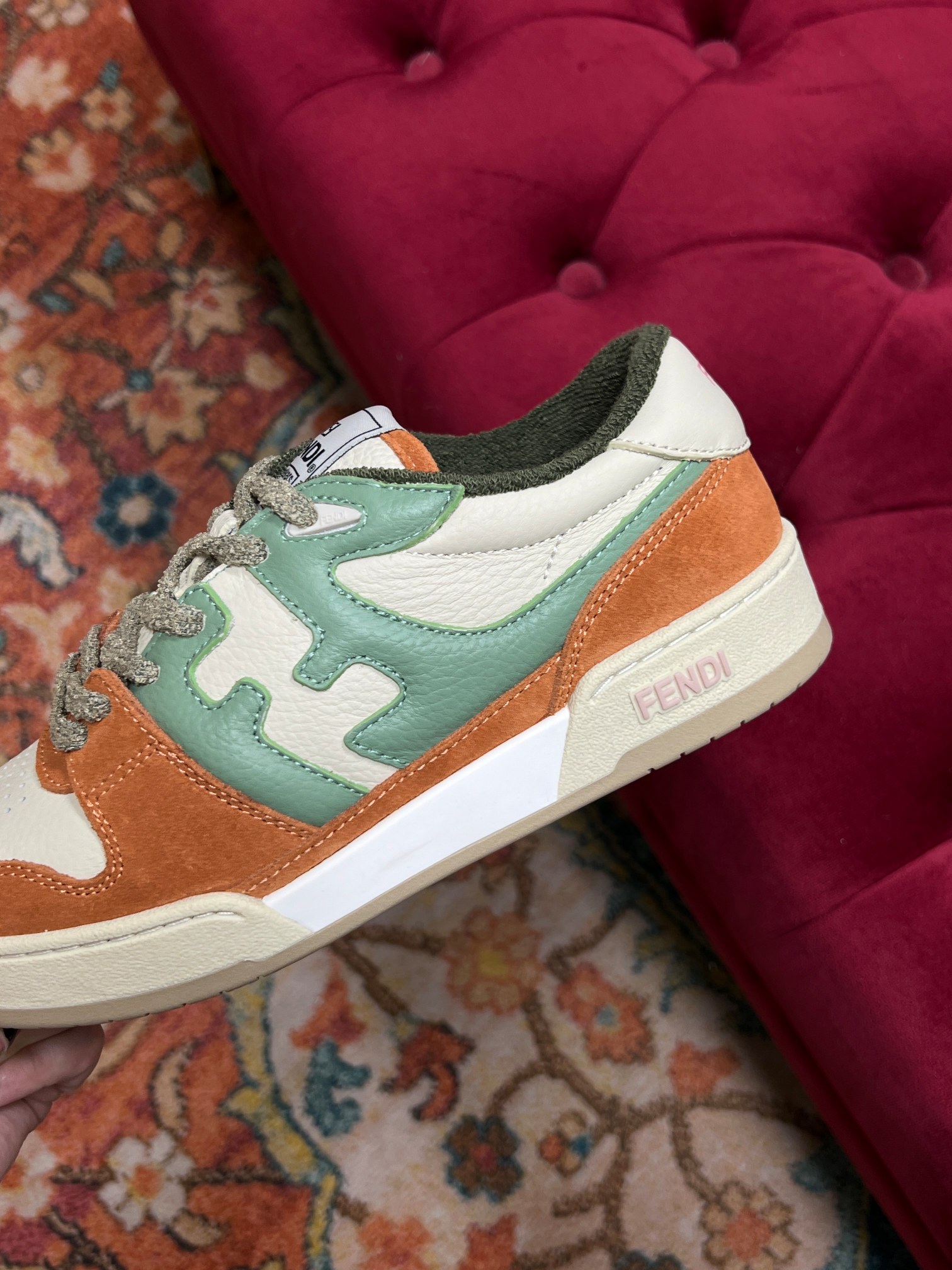 F**di Match Low Tops In Amaranth For Women 8E8252AI1NF1H1E