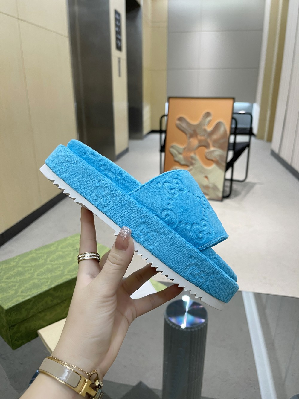 Gvc*1 Women’s GG Platform Sandal Blue For Women GG