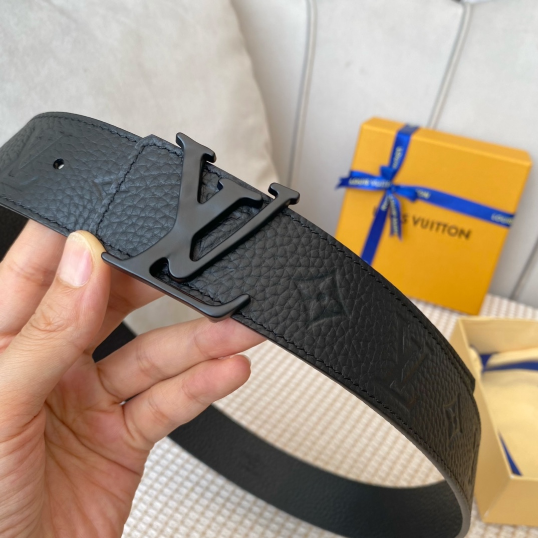 L0vis Vvtt0n Iconic Reversible LV Belt Black LV Women Belt