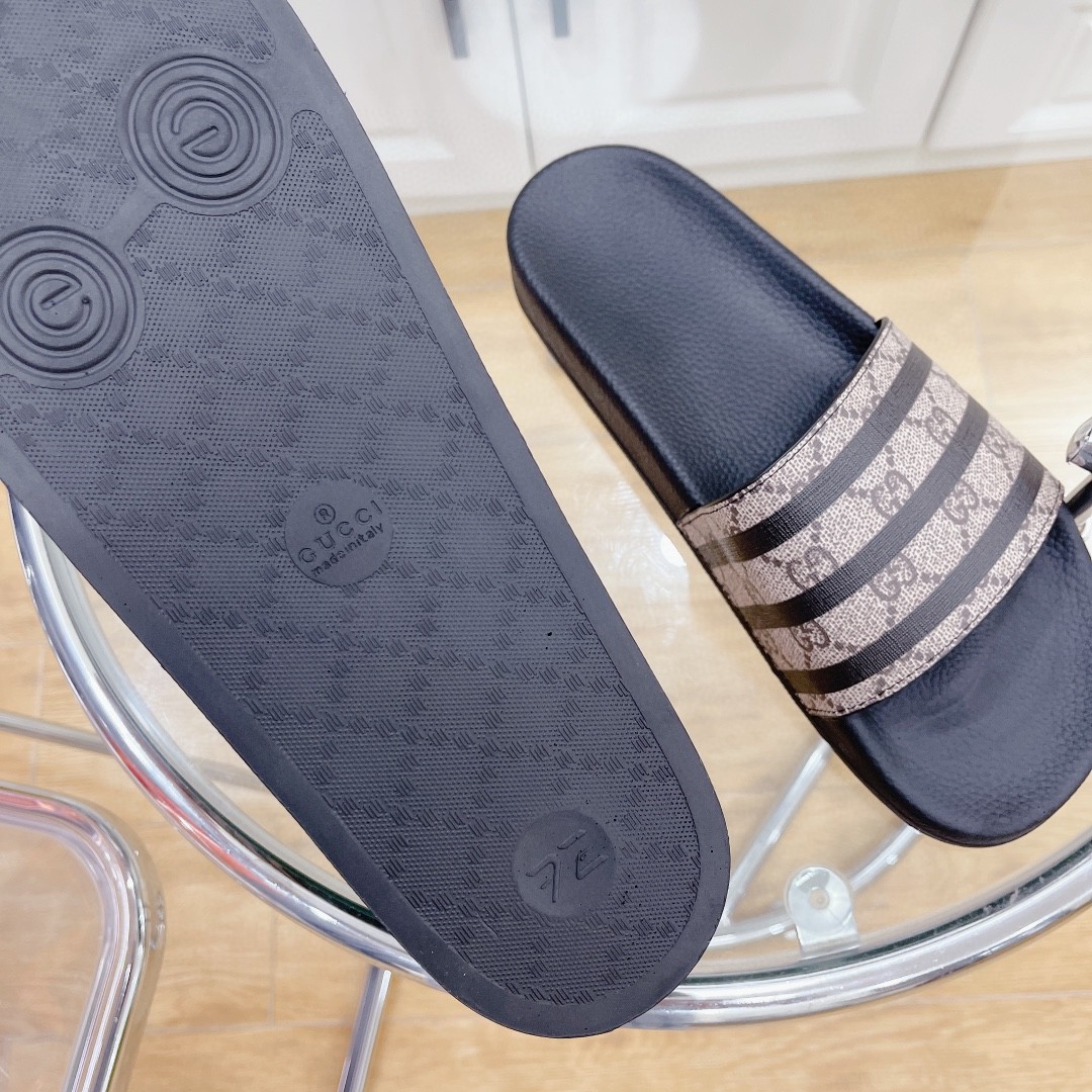 Gvc*1 Women’s GG Slide Sandal Stripes Black For Women 407345