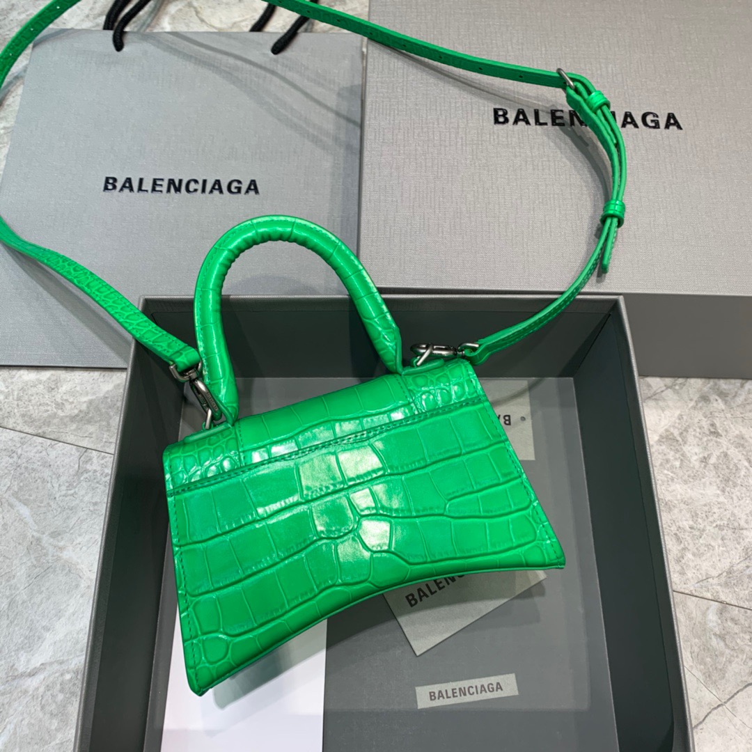 Ba1en*iaga Hourglass XS Handbag In Bright Green, For Women, Women’s Bags 7.4in/19cm