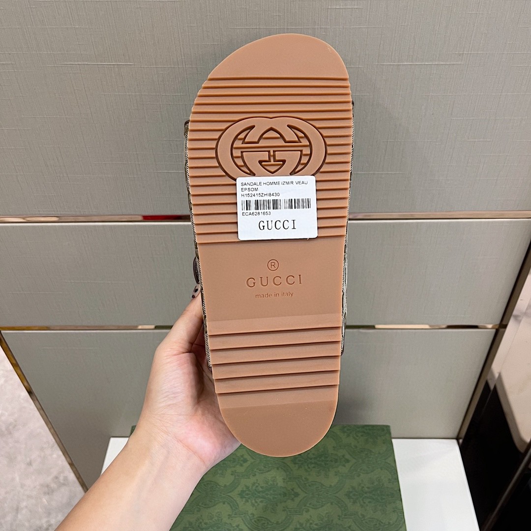 Gvc*1 Women’s Slide Sandal With Straps Beige And Ebony For Women 658020 2HK60 9791