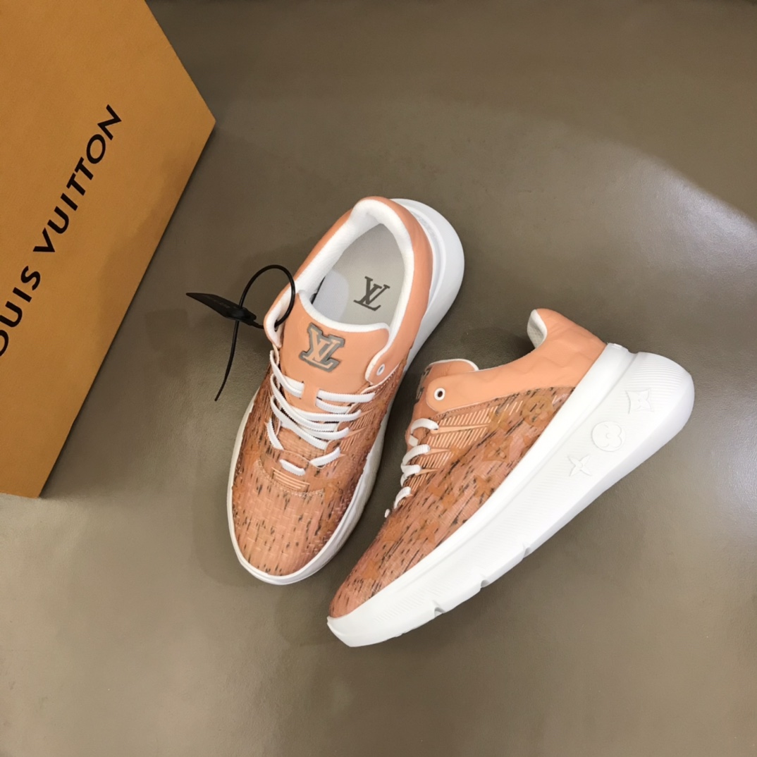 L0vis Vuittion Show Up Sneaker Orange  For Men LV