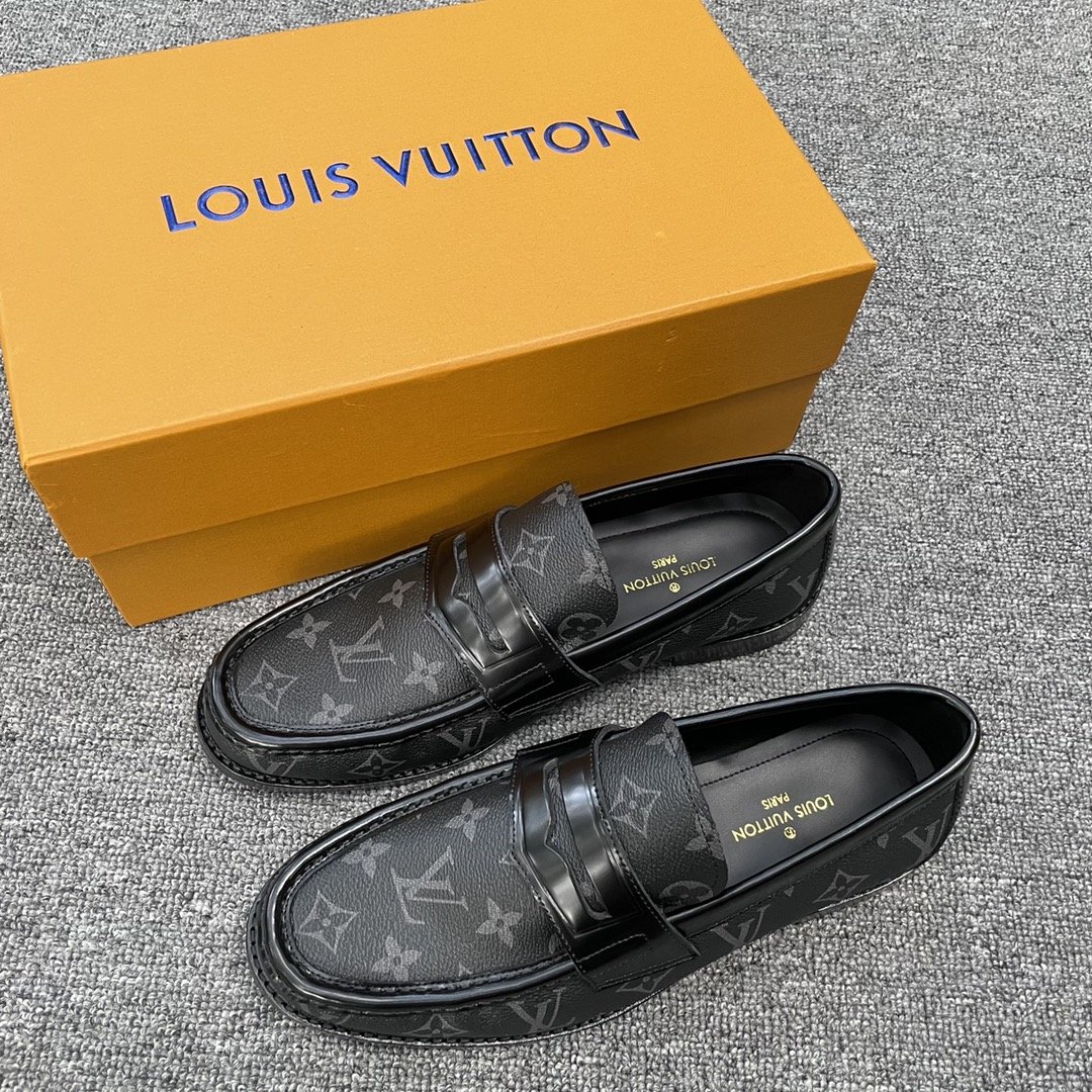 L0vis Vuittion LV Loafer Black For Men LV