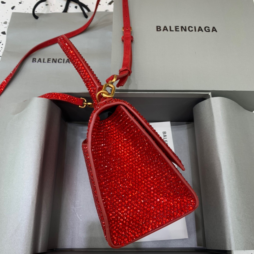Ba1en*iaga Hourglass Small Handbag In Red, For Women, Women’s Bags 9in/23cm