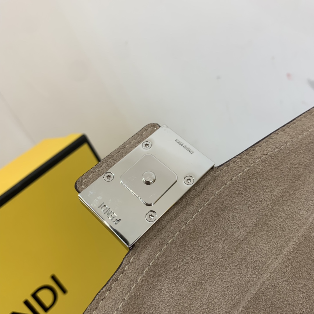 F**di Baguette Soft Trunk Mini Beige Bag For Woman 10cm/4in