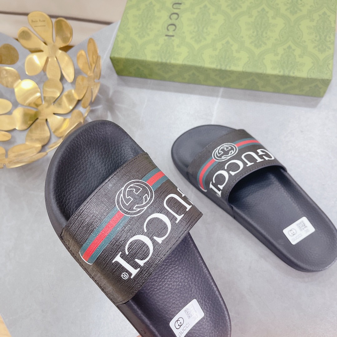 Gvc*1 Women’s Logo Rubber Slide With Web Black For Women 522887