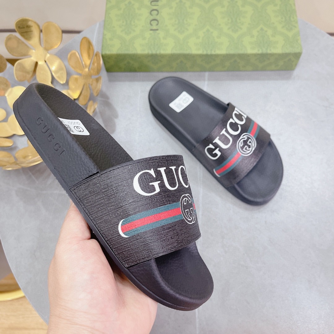 Gvc*1 Women’s Logo Rubber Slide With Web Black For Women 522887