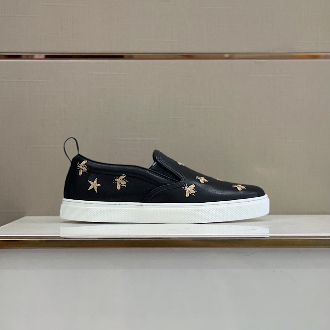 Gvc*1 Men’s Slip-On Sneaker With Bees Black For Men 407364 AXWB0 1076