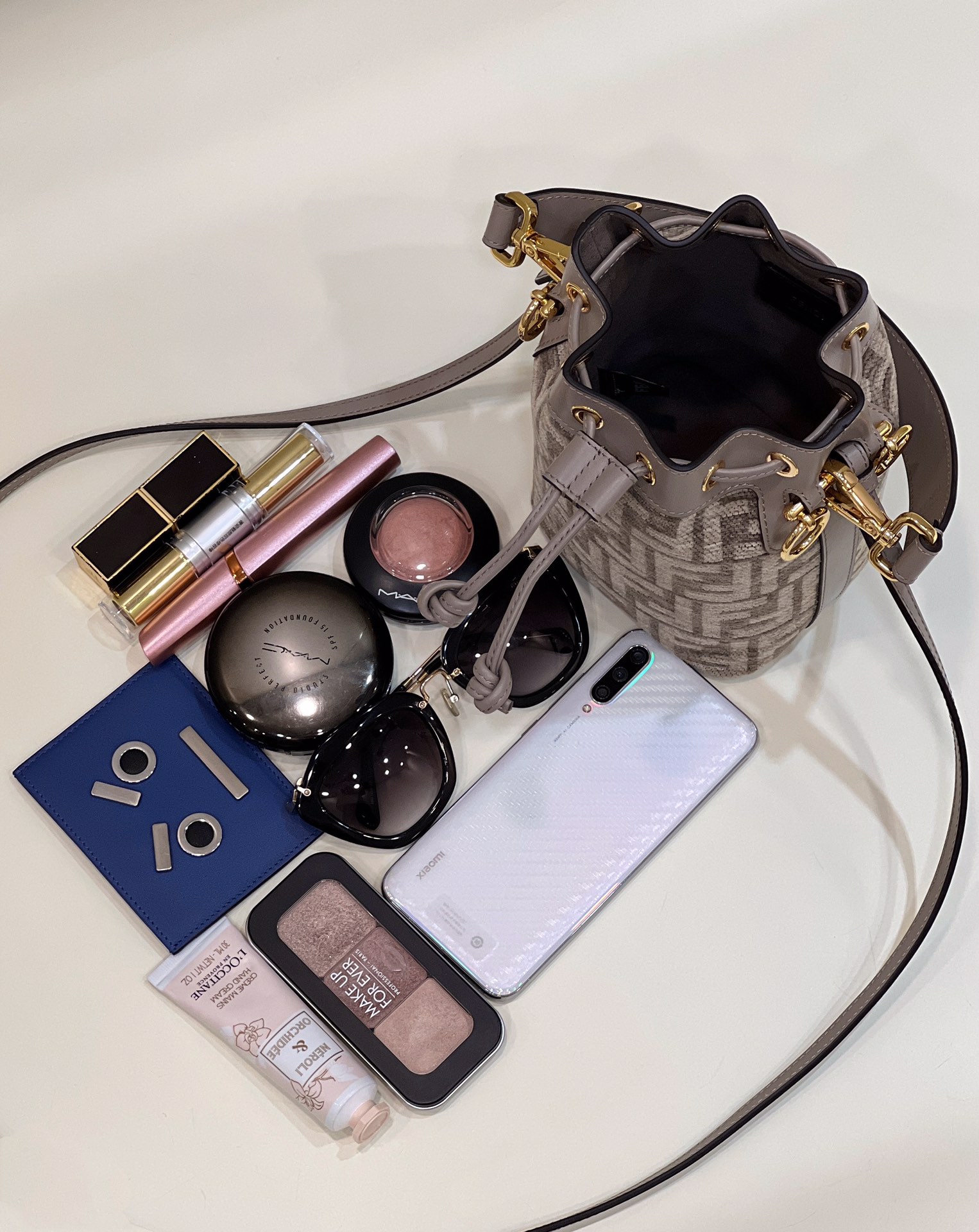 F**di Mon Tresor Small Beige Bag For Woman 18cm/7in