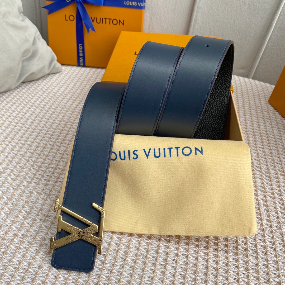 L0vis Vvtt0n Iconic Reversible LV Belt Black