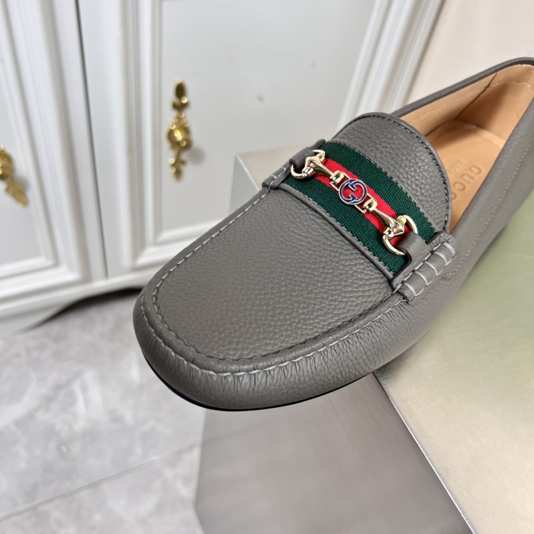 Gvc*1 Men’s Loafers With Web Details Dark Gray For Men 6246981