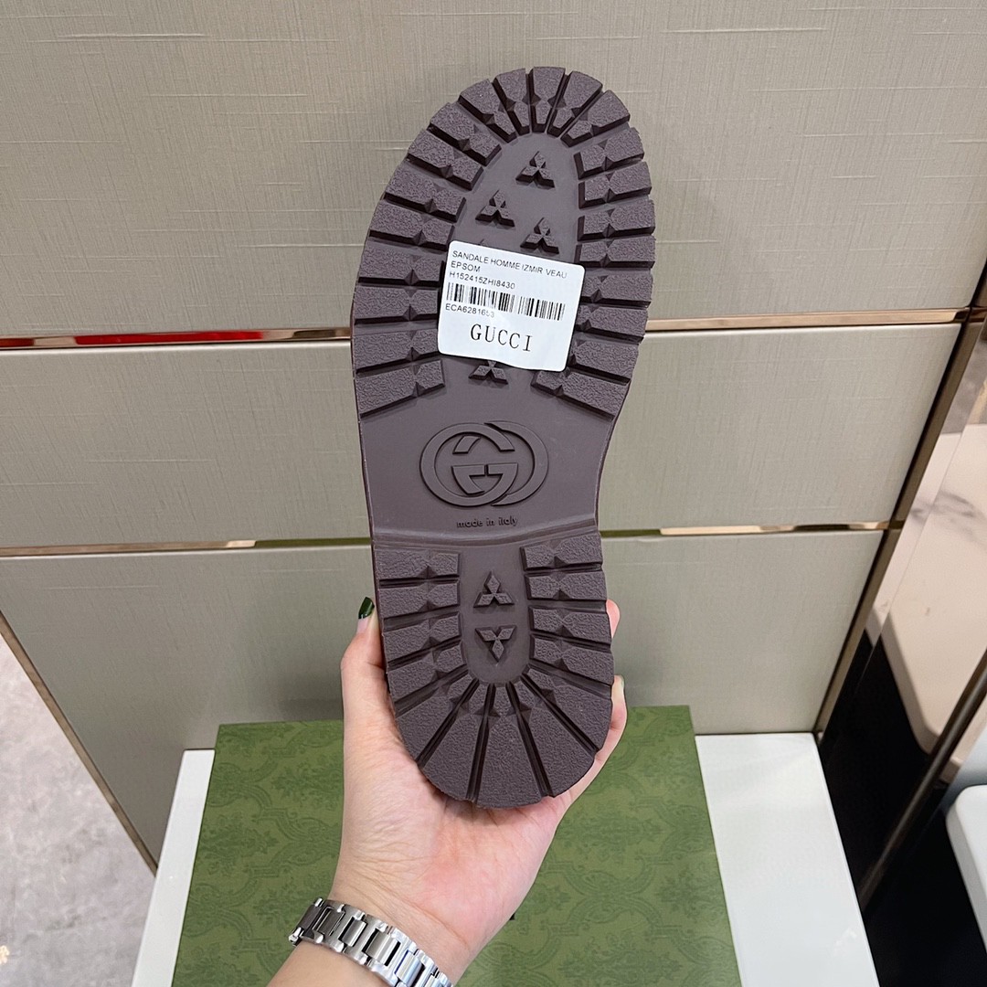 Gvc*1 Men’s GG Svp*me Slide Sandal Brown And Beige For Men ‎624879 96G60 9762