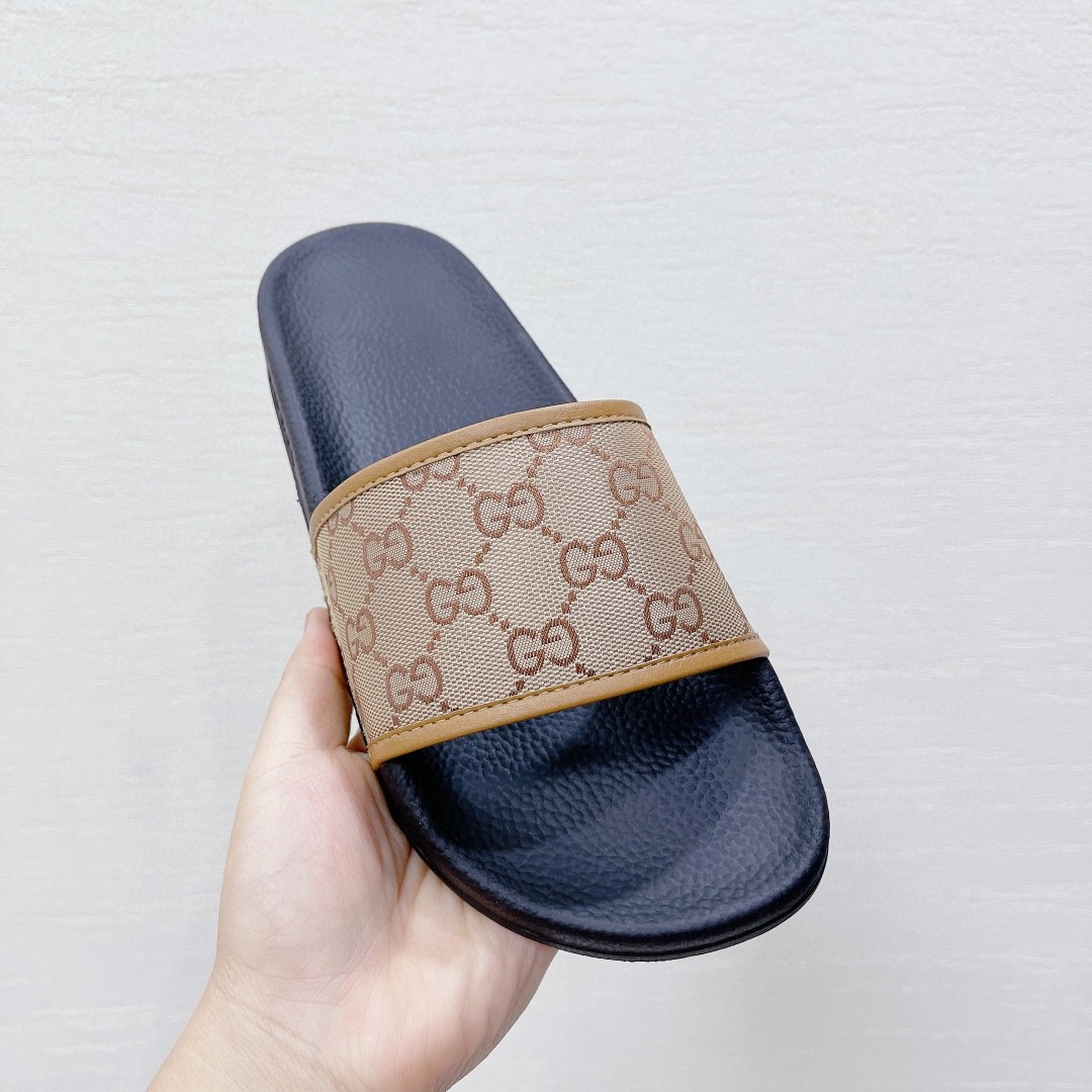 Gvc*1 Women’s GG Slide Sandal Black And Brown For Women 407345