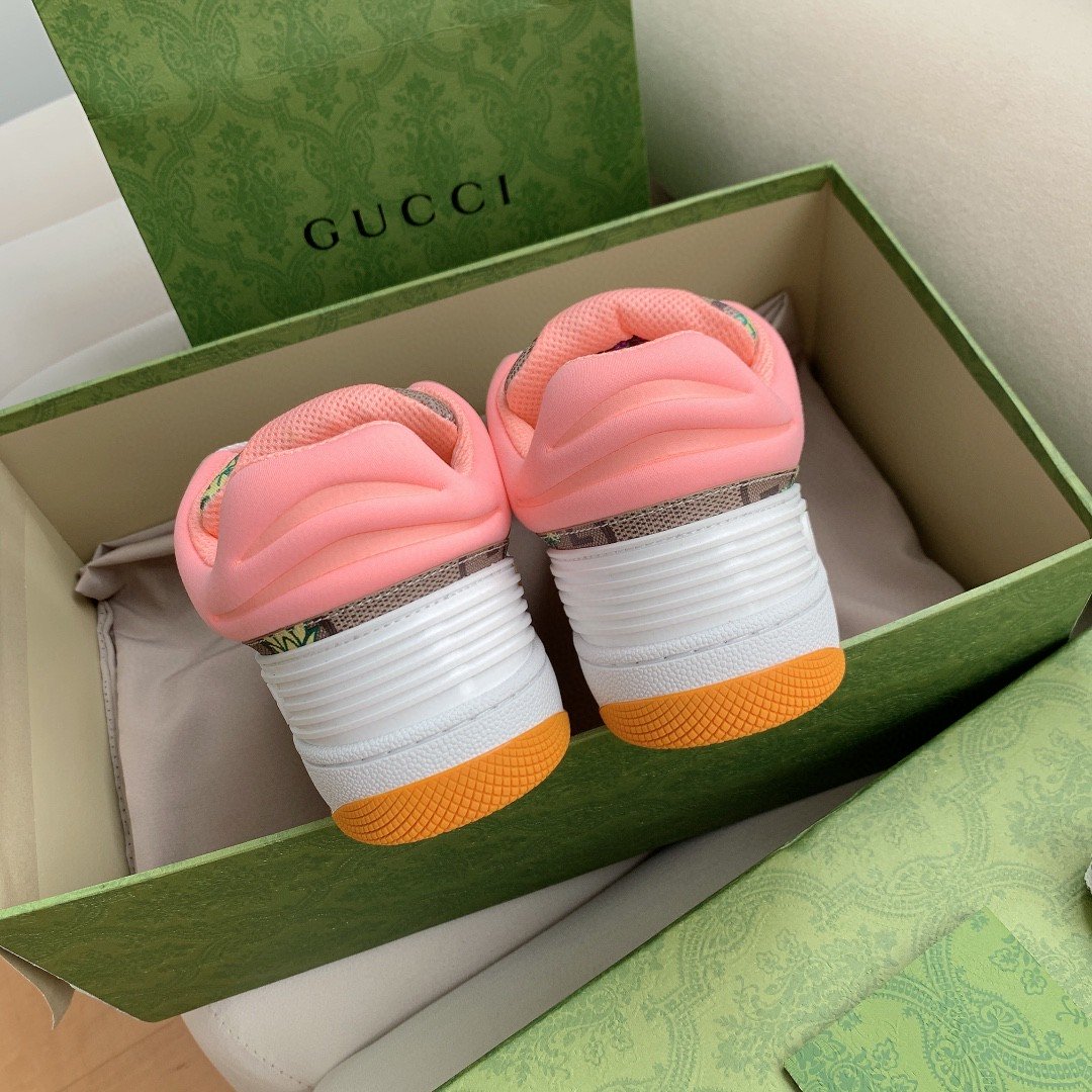 Gvc*1 Women’s Basket Sneaker Print Pineapple Brown Pink For Women ‎661301