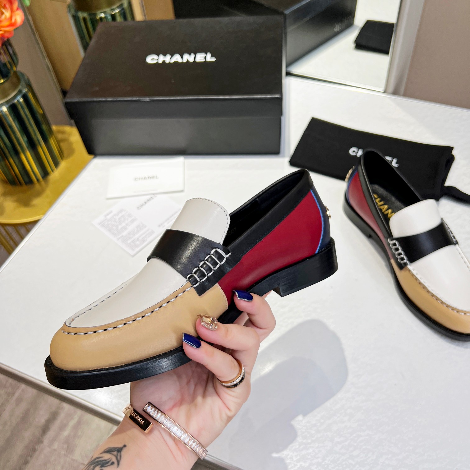 Ch**el Women’s Loafers Multicolor For Women 1.2 in/3cm