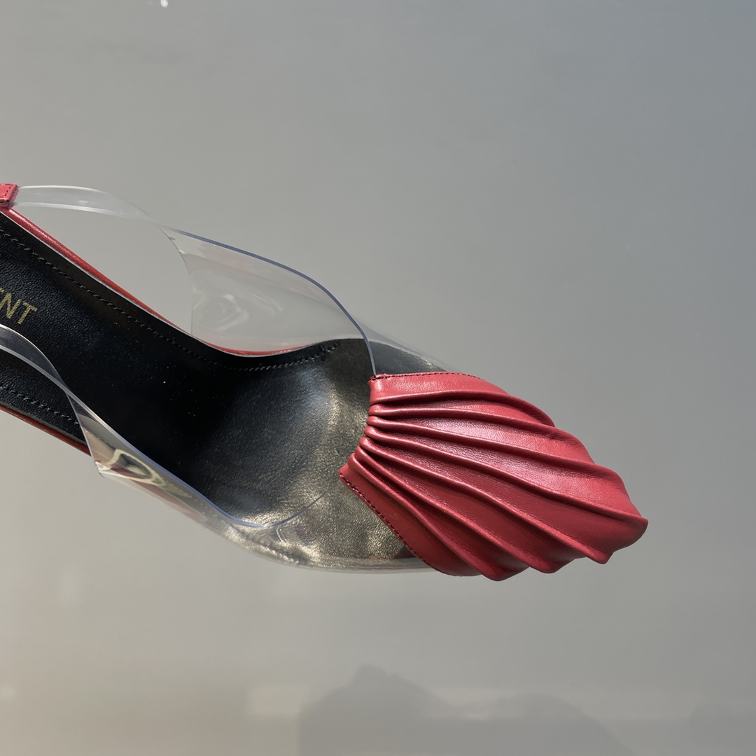 Sa1nt Lau*nt Women’s Chica Slingback Pumps Dark Pink For Women Y51