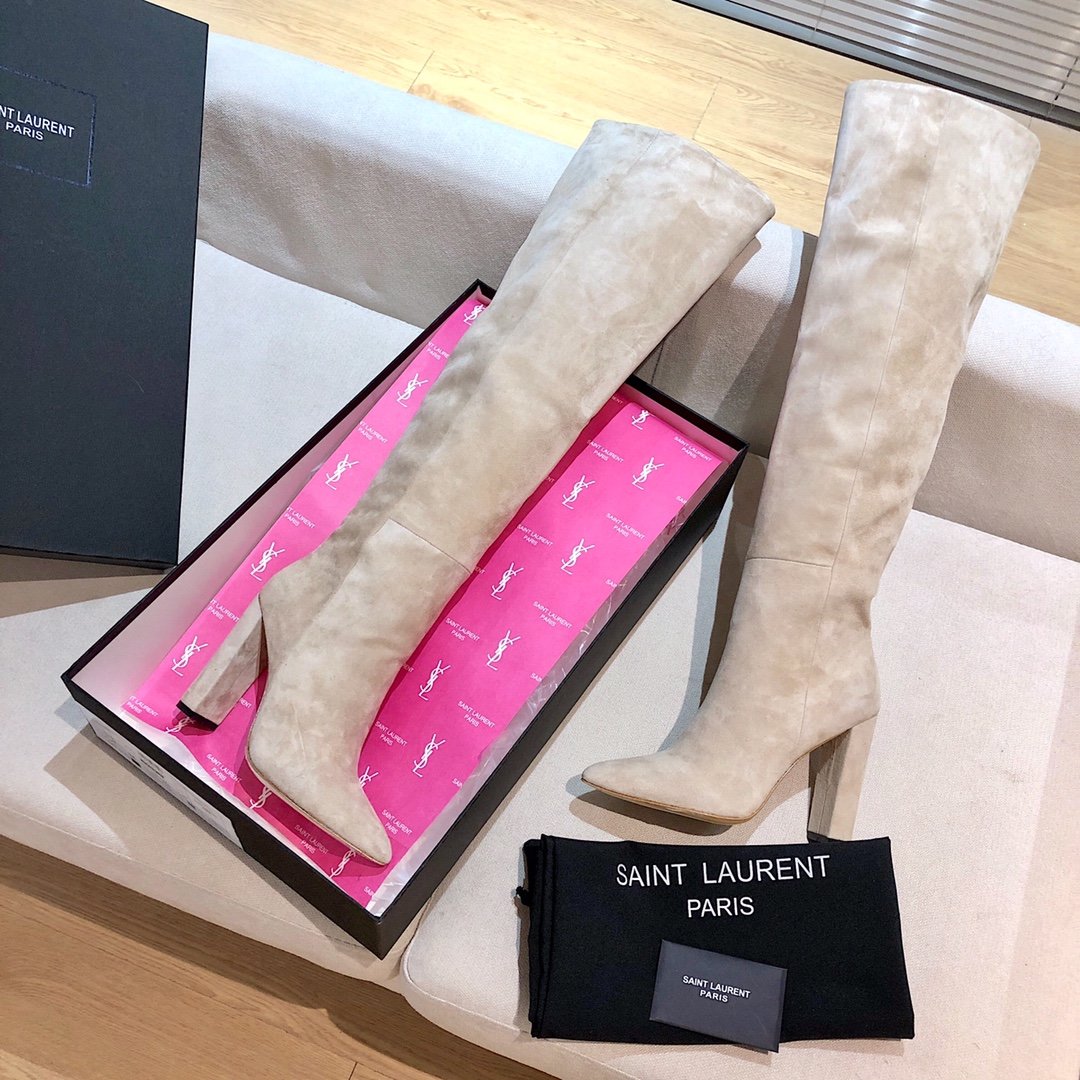 Sa1nt Lau*nt Women’s High Boots Beige For Women Y51