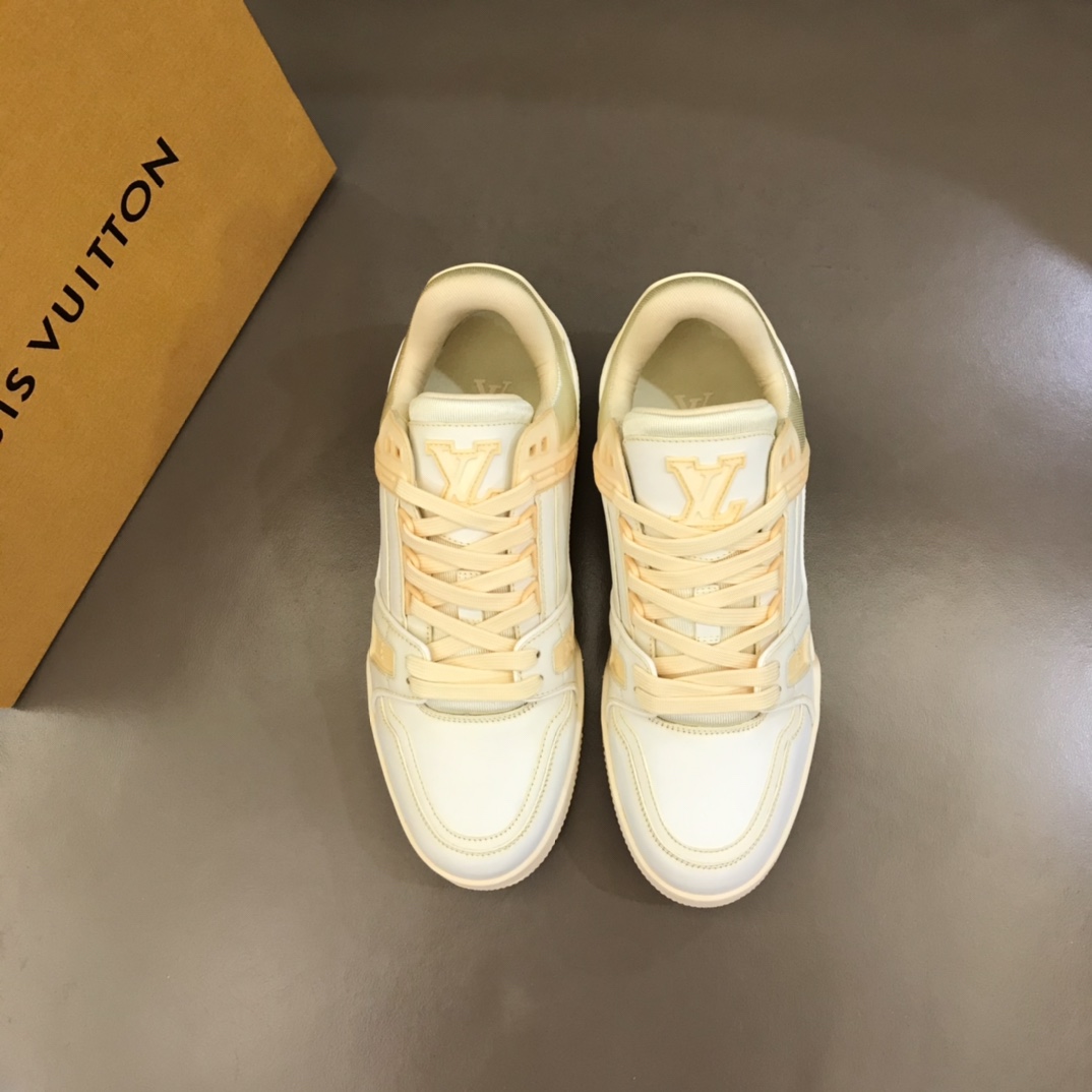 L0vis Vuittion LV Trainer Sneaker Yellow For Men LV